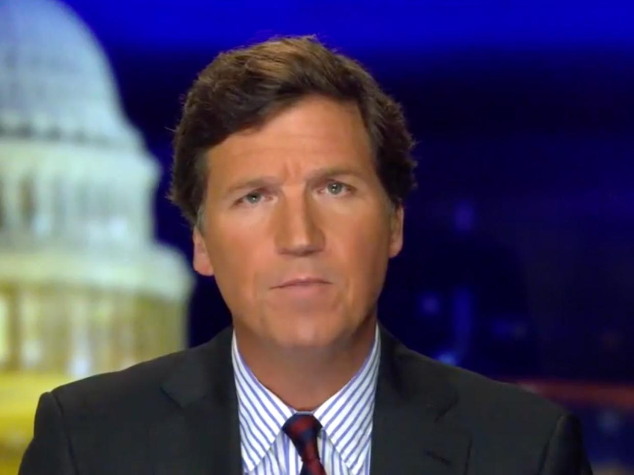 <p>Tucker Carlson speaking during Tucker Carlson Tonight on Thursday 7 January 2020</p> ((Fox News))