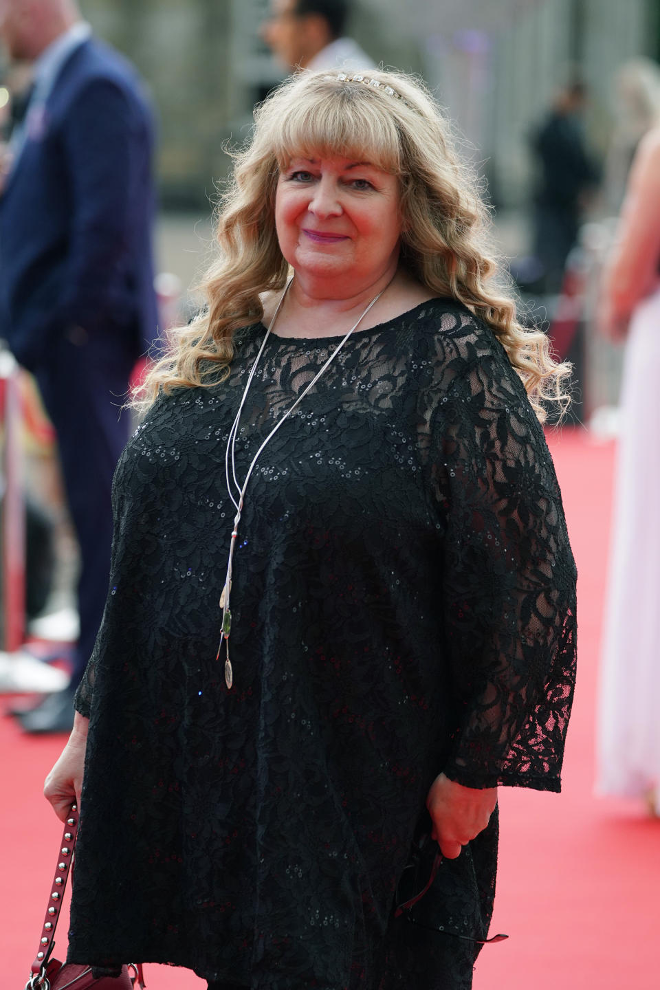 Comedian Janey Godley arrives for the Pride of Scotland awards at Hopetoun House in South Queensferry. Picture date: Wednesday July 7, 2021.