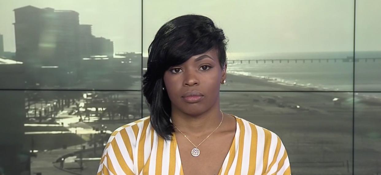 Chikesia Clemons on MSNBC. Clemons&nbsp;was the victim of a violent police encounter after asking about utensils at a Waffle House.&nbsp; (Photo: MSNBC)