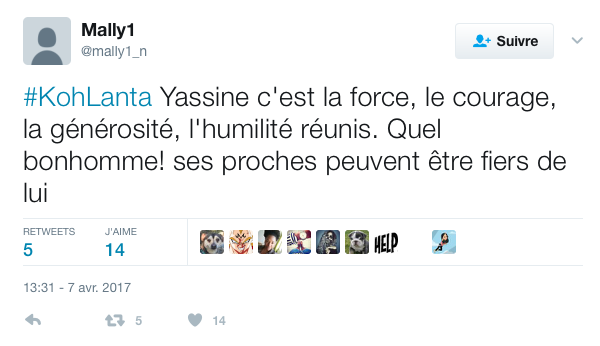 Yassin très populaire sur Twitter