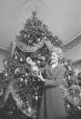 <p>Since the Hoover administration in 1929, decorating the official White House Christmas tree has been a responsibility of the First Lady. In 1970, Patricia Nixon trimmed the tree with glass ornaments and tinsel. </p>