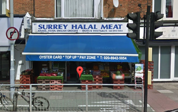 The incident occurred at Surrey Halal Meat (Picture: Google)
