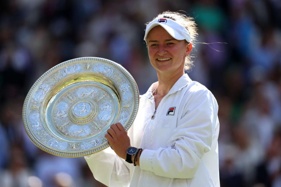 Barbora Krejcikova claimed her first Wimbledon title after a brilliant women’s singles final  (Getty)