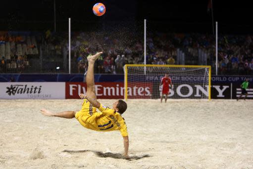 Brasil y Paraguay lideran el Sudamericano de fútbol playa, tras