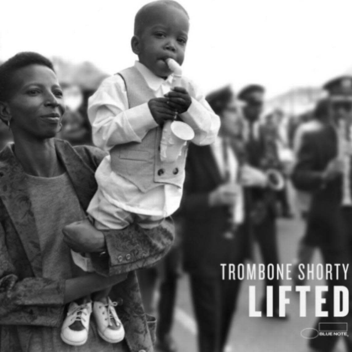 Trombone Shorty’s latest album, “Lifted,” features a photo of him as a boy being held up by his late mother.