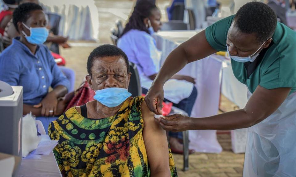 <span>Photograph: Nicholas Bamulanzeki/AP</span>