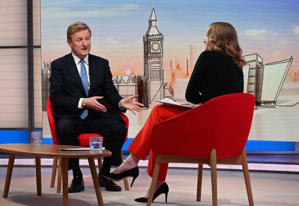 File photo: Dowden on Sunday with Laura Kuenssberg (PA)