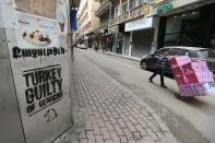 Stencilled graffiti in Burj Hammoud reads reading "Turkey, guilty of genocide"