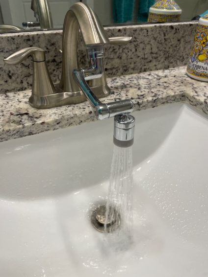 faucet extender in bathroom sink