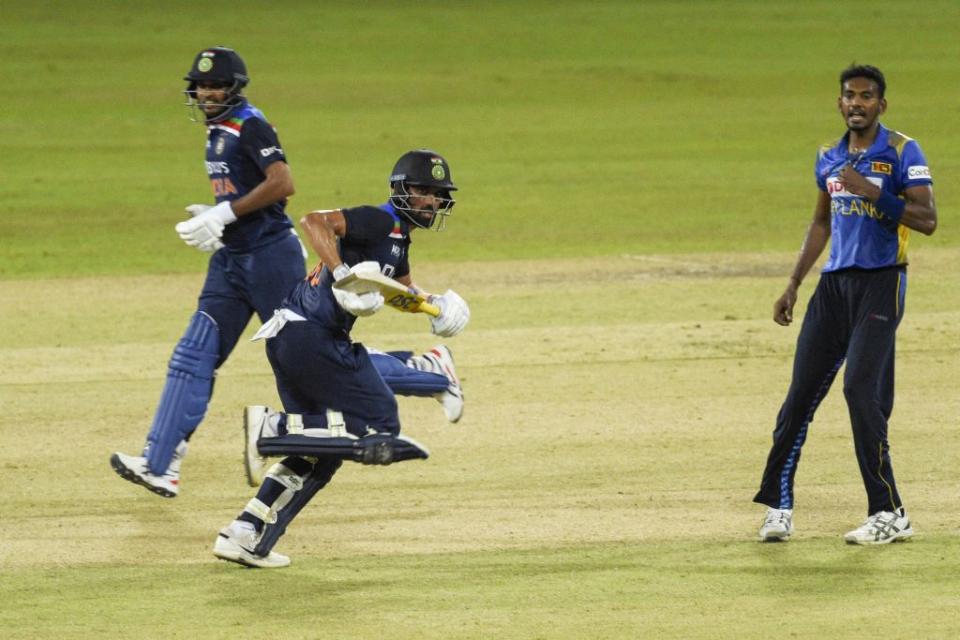 Shikhar Dhawan, Deepak Chahar, Bhuvneshwar Kumar