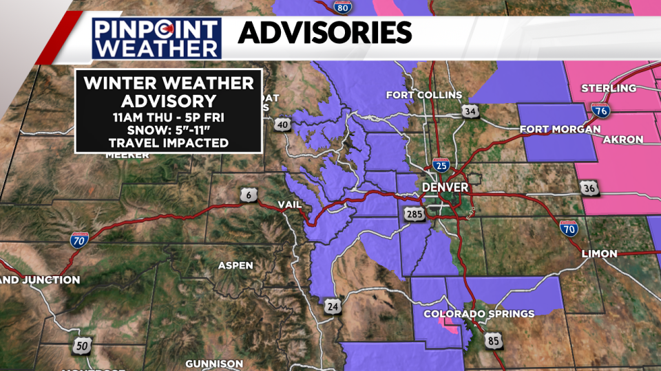 Pinpoint weather: Winter warnings for foothills from March 7-8