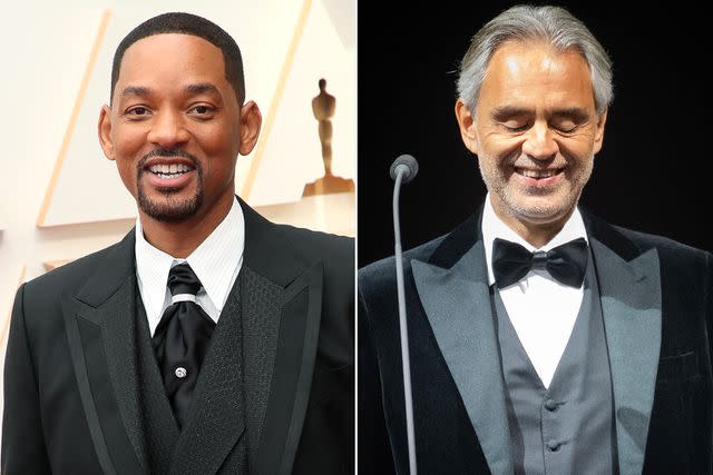 <p>David Livingston/Getty Images; Roberto Ricciuti/Redferns/Getty</p> Will Smith and Andrea Bocelli