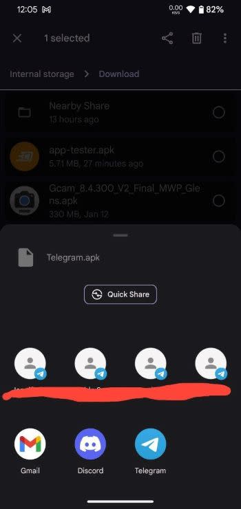 Quick Share popping up on several Android phones