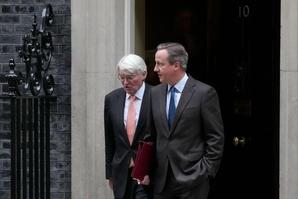 David Cameron and Andrew Mitchell (AP)