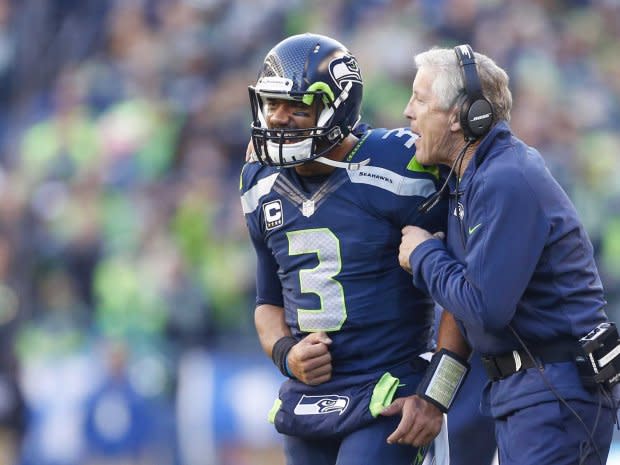 Russell Wilson and Pete Carroll