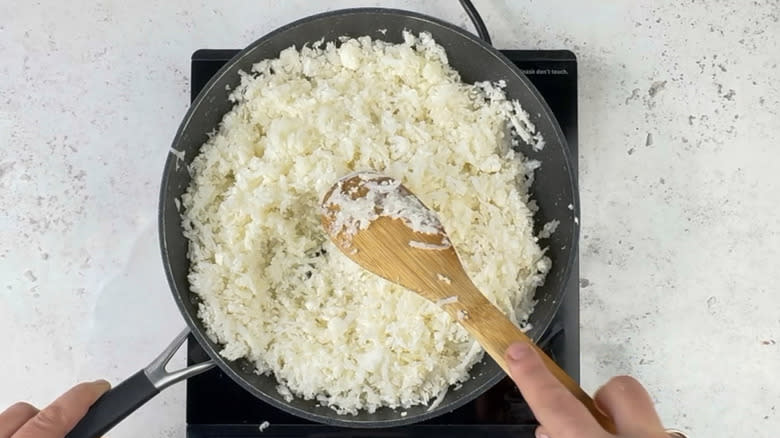 cooking cauliflower rice