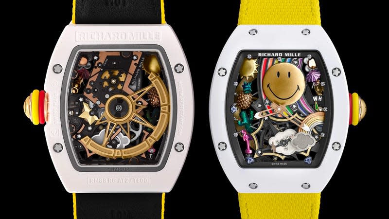The front and back of the RM 88 Automatic Tourbillon Smiley watch.