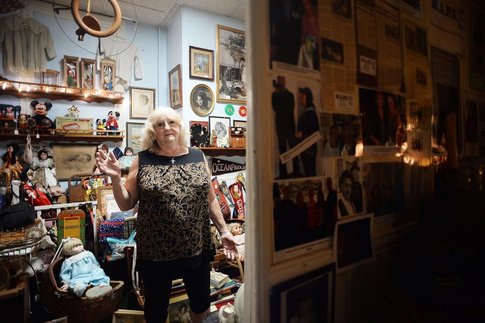 Lorrie Parker, the owner of Mrs. Swift's & Moore Antiques in East Bridgewater, on Friday, Sept. 10, 2021.