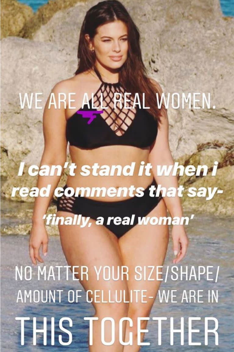 Ashley Graham a décidé de réagir. (Photo : Via Ashley Graham Instagram Stories)