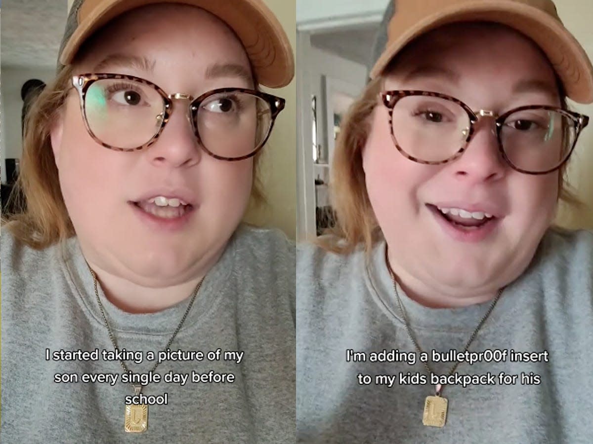 TikTok of mom talking about school shootings