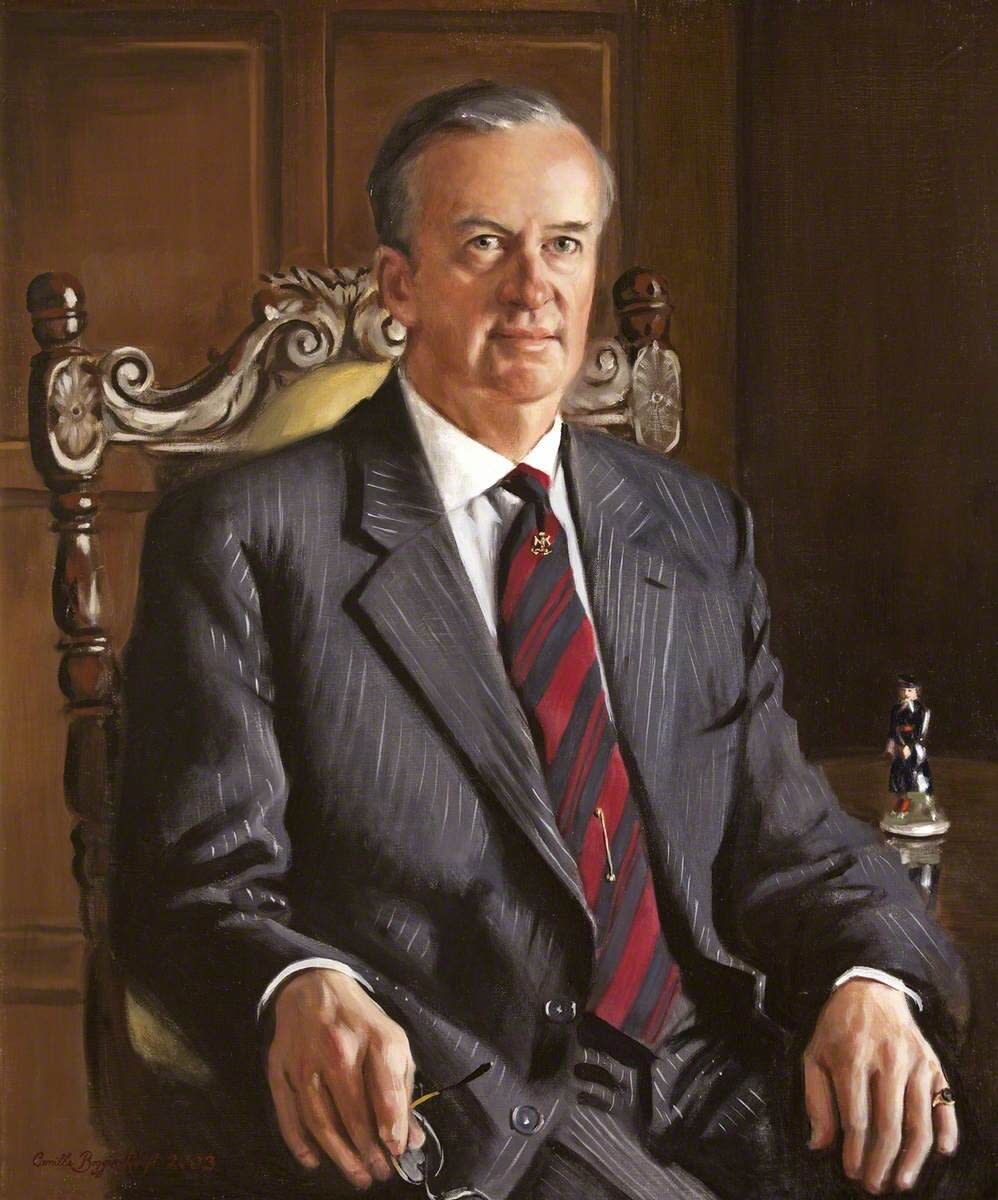 Brigadier Hugh Pye, Treasurer (1992-2003), Society of Merchant Venturers. Portrait by Camilla Boggis-Rolfe, 2003