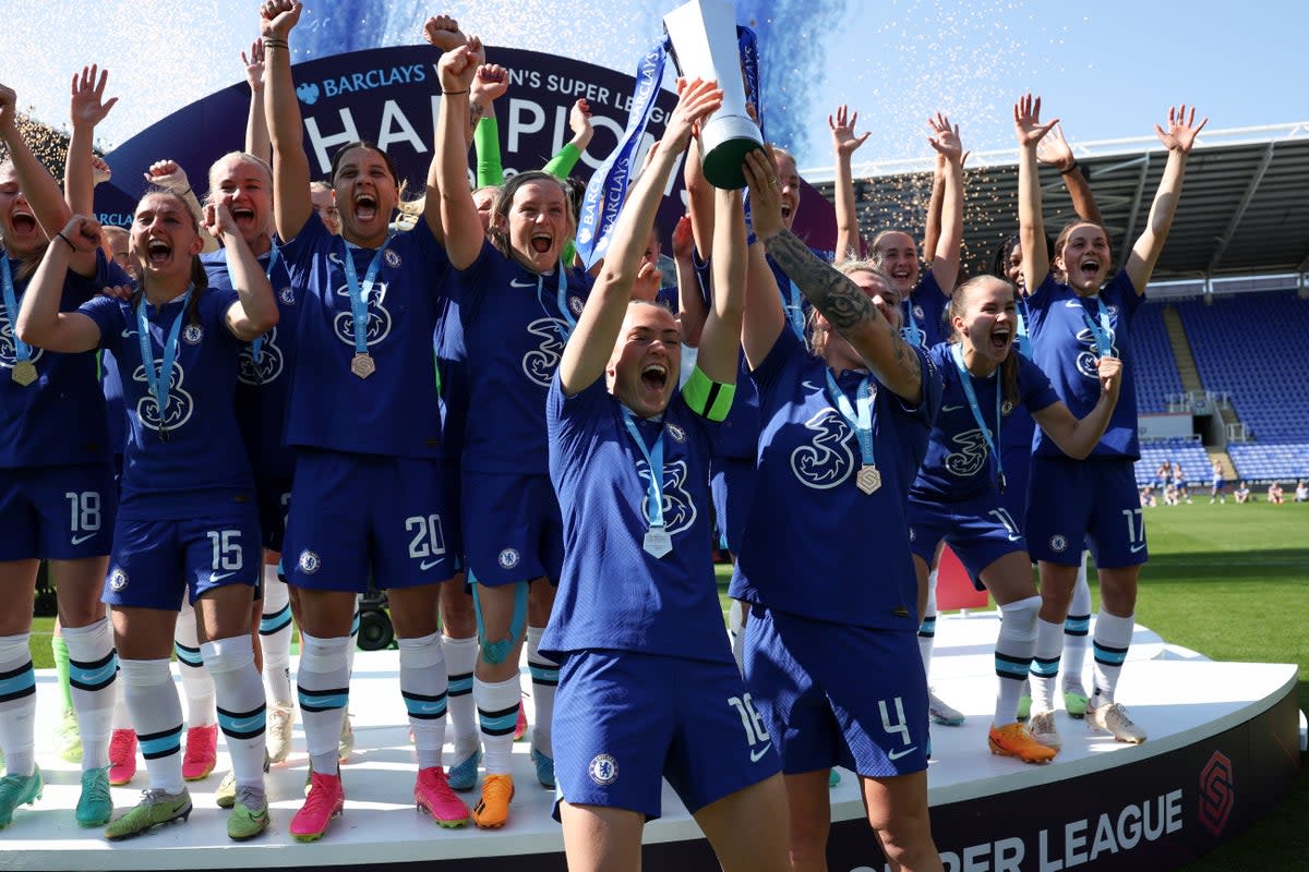 Joy: The Blues are once again champions of England  (The FA via Getty Images)