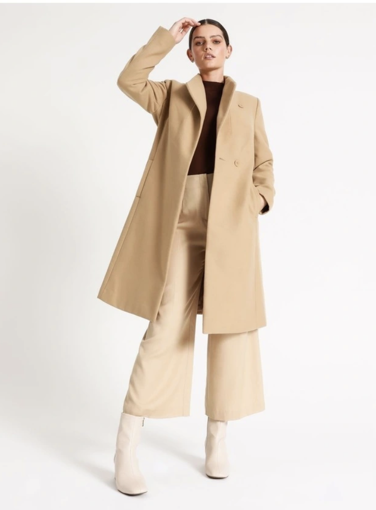 Basque Funnel Neck Coat Camel at the Myer Super Weekend sale. . Was $189.95, now $132.96