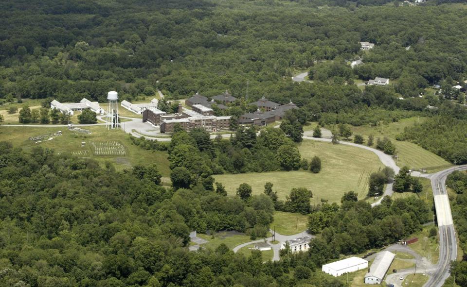 Aerial view of Camp La Guardia site before the county demolished most of the buildings.