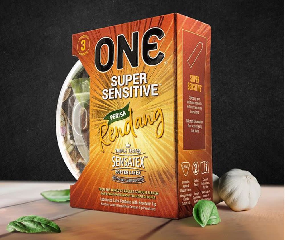 The limited edition rending condom is available in packs of three at major pharmacies and convenience stores nationwide for a brief period only. — Picture via Instagram/onecondoms_my