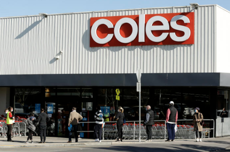 Pictured is the front of a Coles supermarket