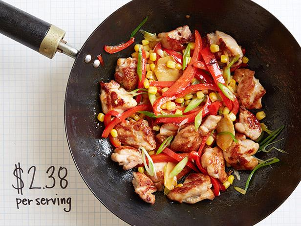 Chicken, Pepper and Corn Stir-Fry