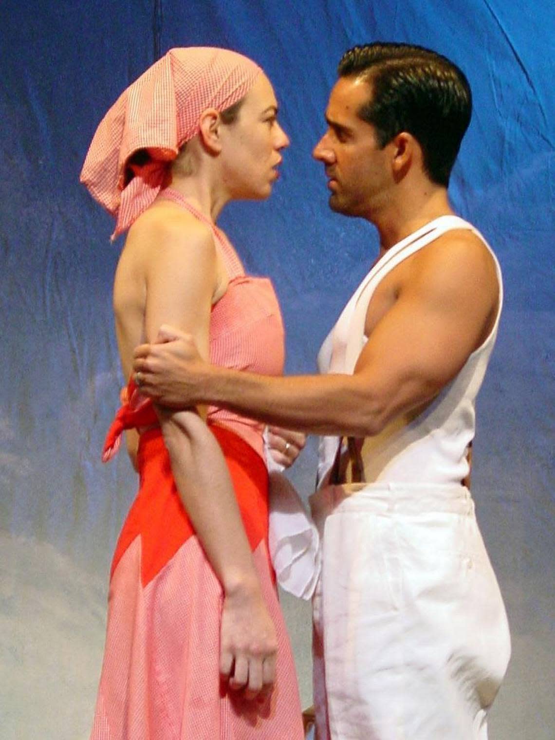 Deborah L. Sherman and Carlos Orizondo starred in the world premiere of Nilo Cruz’ Pulitzer Prize-winning ‘Anna in the Tropics’ at New Theatre in 2002.