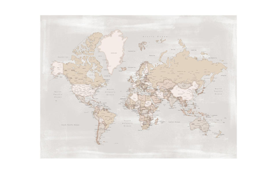 Minted Rustic Distressed World Map by Rosana Laiz