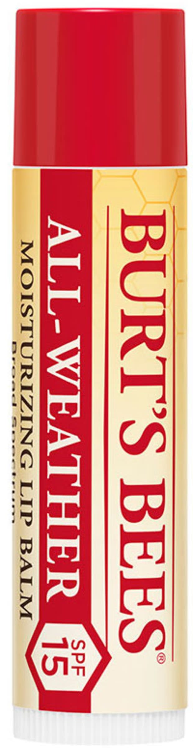 <p>Burt's Bees All-Weather Moisturizing Lip Balm, SPF 15, $3.97, <a href="https://rstyle.me/+idWQQZgIIwDUXKZSDTK0Fg" rel="nofollow noopener" target="_blank" data-ylk="slk:available here;elm:context_link;itc:0;sec:content-canvas" class="link ">available here</a>.</p>