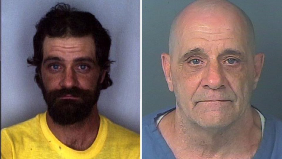 Photos show Jeffrey Norman Crum in 1993 and in 2023. / Credit: Hernando County Sheriff's Office