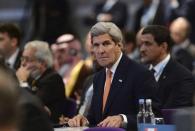 U.S. Secretary of State John Kerry listens to speakers at the donors Conference for Syria in London, Britain February 4, 2016. REUTERS/Stefan Rousseau/pool