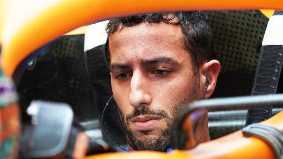 Daniel Ricciardo (pictured) sitting in his McLaren.