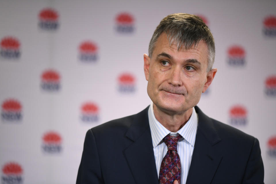 'It's been a fantastic response in the community' NSW Health Executive Director of Health Protection Dr Jeremy McAnulty speaks to the media on Sunday. Source: AAP
