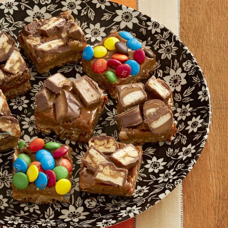 Candy-Covered Caramel Bars