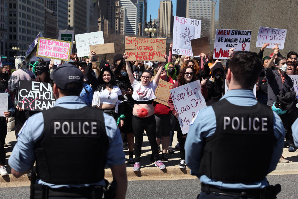 An abortion rights rally in Chicago.