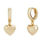 Coach Faceted Heart Huggie Earrings | Birthday Gifts for Women with February Birthdays