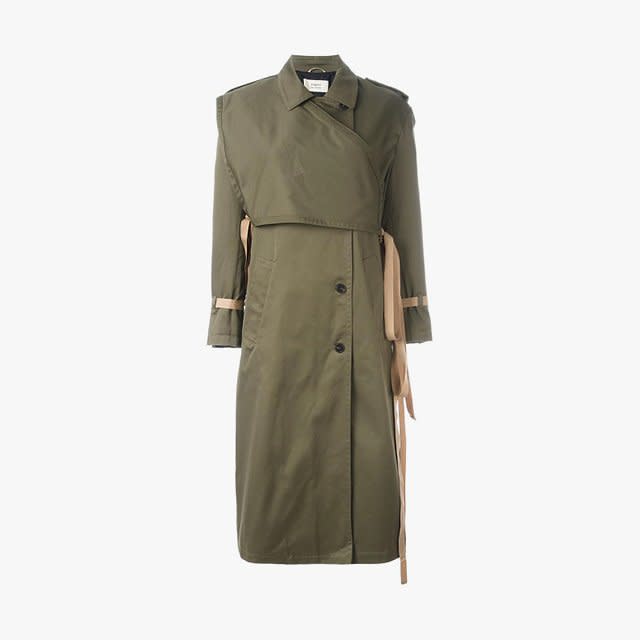 <p>Ports 1961 wrap detail trenchcoat, $1,686, <a rel="nofollow noopener" href="http://rstyle.me/n/b4q4z9bpgif?mbid=synd_yahoolife" target="_blank" data-ylk="slk:farfetch.com;elm:context_link;itc:0;sec:content-canvas" class="link ">farfetch.com</a></p>