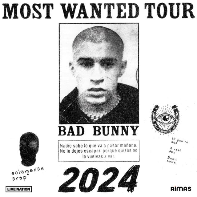 Bad Bunny 2024 Most Wanted Tour tickets, cities