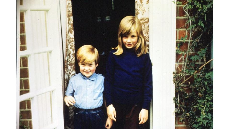 Diana Princess of Wales with her Brother Charles, Lord Alhorp (Earl Spencer) in 1968