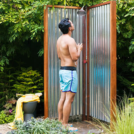 DIY outdoor shower