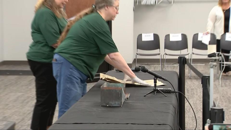 The Greene County Records Center and Archives opens a time capsule from 1915.