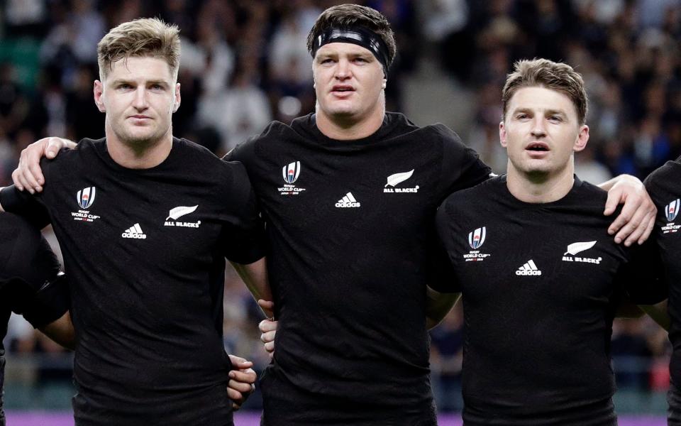 Jordie, Scott and Beauden Barrett scored a try each in the All Blacks' nine-try demolition of Canada - AP