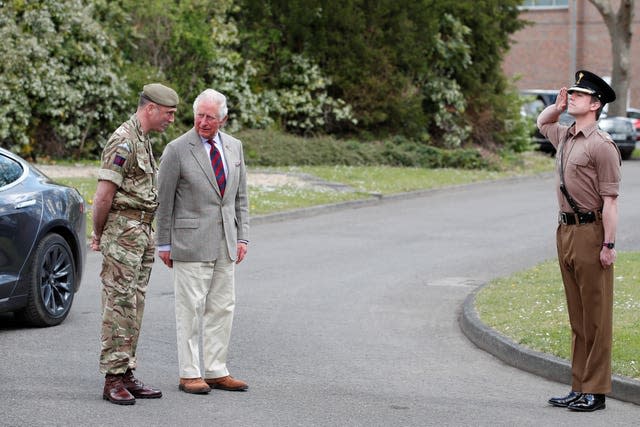 The Prince of Wales visits Combermere Barracks