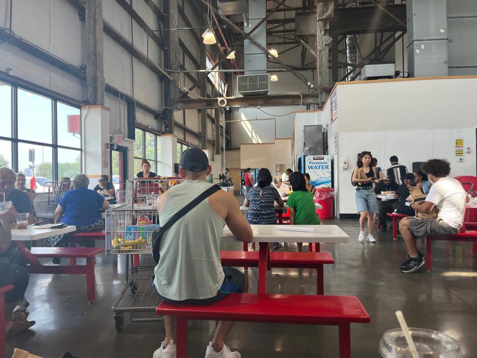 Seating at US Costco food court