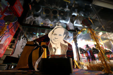 A lantern with a portrait of Egypt's President Abdel Fattah al-Sisi is seen in Cairo, Egypt May 16, 2017. Picture taken May 16, 2017. REUTERS/Mohamed Abd El Ghany